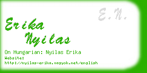 erika nyilas business card